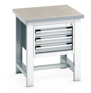 Static Workstands Production Line Component Positioning Bott Cubio 3 Drawer Lino Workstand 750x750x840mm high